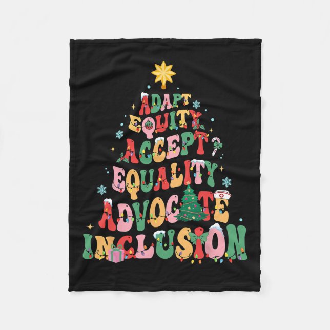Xmas Special Education Teacher Funny Sped Teacher  Fleece Blanket (Front)