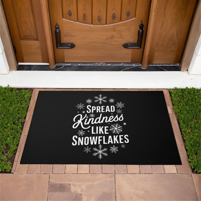 Xmas Spread Kindness Like Snowflakes Christmas  Doormat (Outdoor)