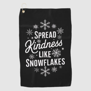 Xmas Spread Kindness Like Snowflakes Christmas  Golf Towel