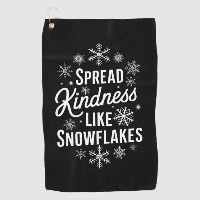 Xmas Spread Kindness Like Snowflakes Christmas  Golf Towel (Front)