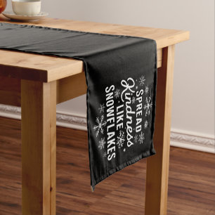 Xmas Spread Kindness Like Snowflakes Christmas  Short Table Runner