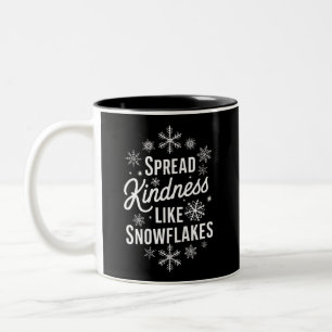 Xmas Spread Kindness Like Snowflakes Christmas Two-Tone Coffee Mug