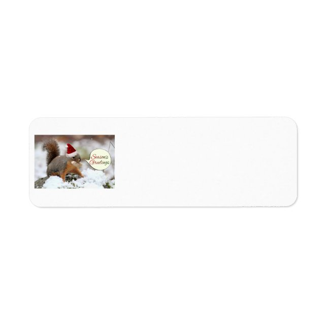 Xmas Squirrel in Snow Label (Front)