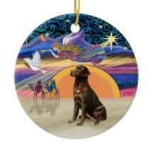 Xmas Star - Chocolate Labrador