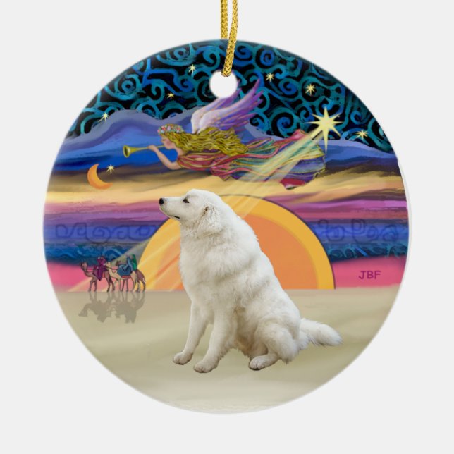 Xmas Star - Kuvasz #2 Ceramic Ornament (Front)