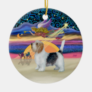 Xmas Star - Petit Basset 9 Ceramic Ornament