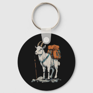 Xmas Store Mountain Goat Backpacker Camping Hiking Keychain
