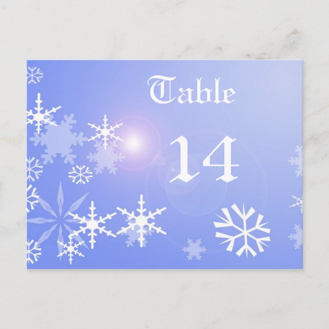 Xmas table number (Front)