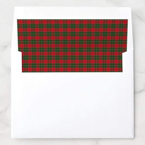 Xmas Tartan Plaid Christmas A7 Envelope Liner