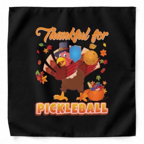 Xmas Thankful For Pickleball Thanksgiving Dabbing Bandana