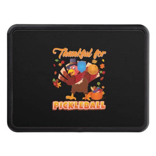 Xmas Thankful For Pickleball Thanksgiving Dabbing Hitch Cover