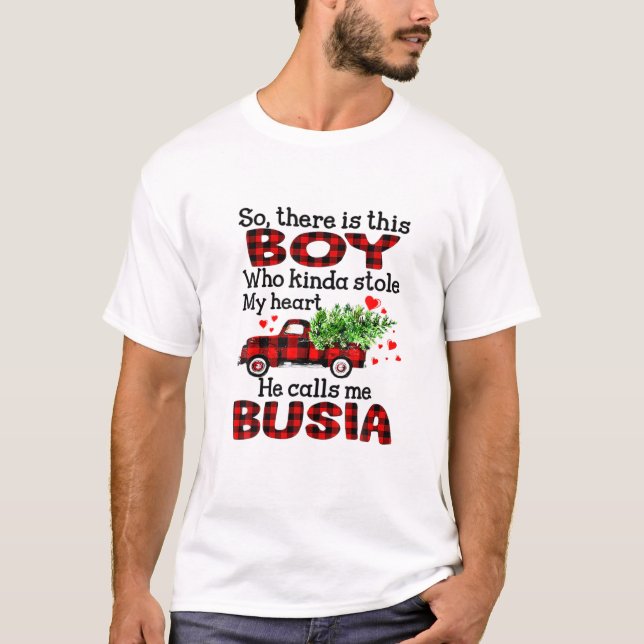 Xmas There Is This Boy Kinda Stole My Heart He Cal T-Shirt (Front)