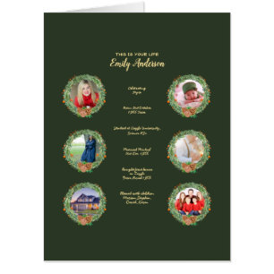 XMAS THIS IS YOUR LIFE- ADD PHOTOS + MILESTONES CARD