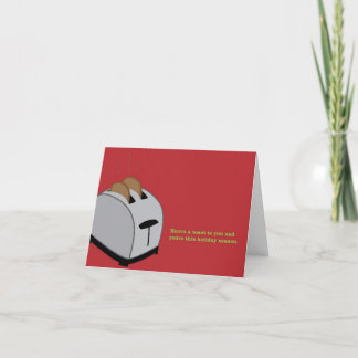 Xmas Toaster - Red Holiday Card