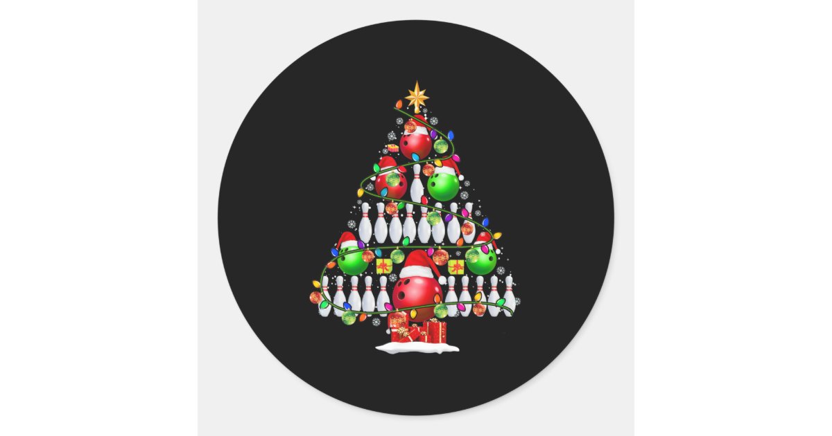 Xmas Tree Bowling Xmas Lights Santa Bowling Ball P Classic Round