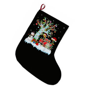 Xmas Tree Decoration Lights Musical Drum Christmas Large Christmas Stocking