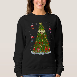 Xmas Tree Decoration Lights Santa Poison Dart Frog Sweatshirt