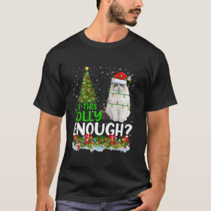 Xmas Tree Is This Jolly Enough Santa Ragdoll Cat C T-Shirt