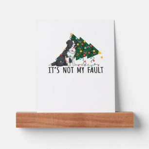 Xmas Tree It Is Not My Fault Border Collie Dog Chr Picture Ledge