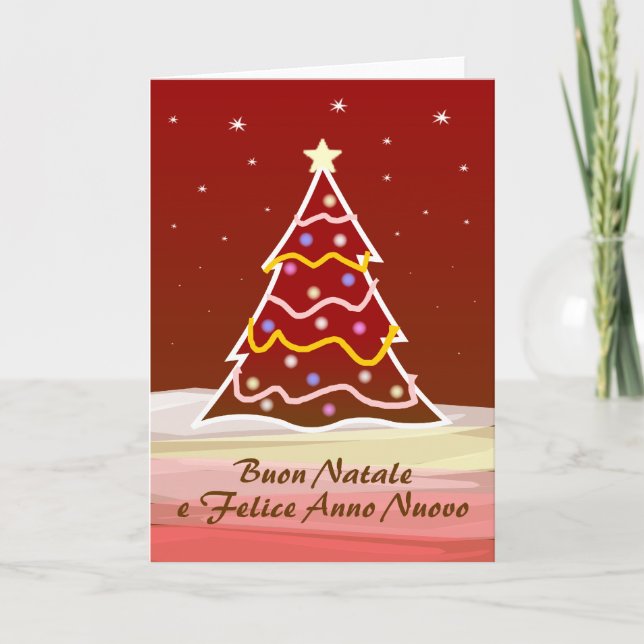 Xmas Tree — italian Holiday Card (Front)