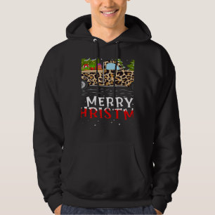 Xmas Tree Leopard Plaid Truck Merry Christmas   Hoodie