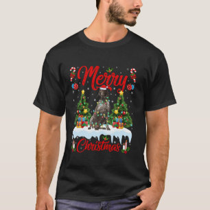Xmas Tree Lighting German Shorthaired Pointer Dog T-Shirt