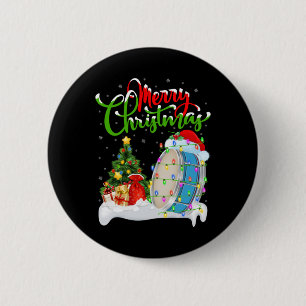 Xmas Tree Lights Santa Hat Musical Drum Christmas Button