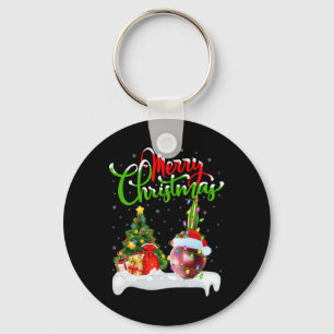 Xmas Tree Lights Santa Hat Vegetable Onion Christm Keychain