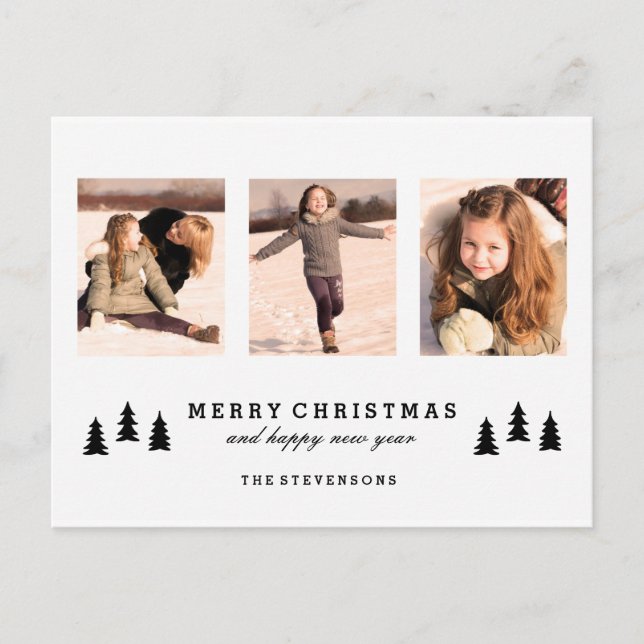 XMAS TREE MERRY CHRISTMAS PHOTO POSTCARD (Front)