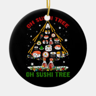 Xmas Tree Oh Sushi Christmas Tree Japanese Food Ja Ceramic Ornament