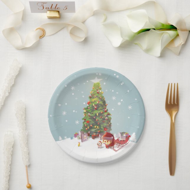 Xmas Tree Paper Plates (Wedding)