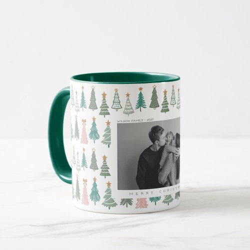 Xmas Trees Colored Noel Christmas Mug