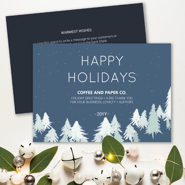 Xmas Trees Corporate Business Logo Holiday Card (Xmas Trees Corporate Business Logo Holiday Card)