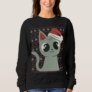 Xmas Ugly Sweater Funny Christmas Cat