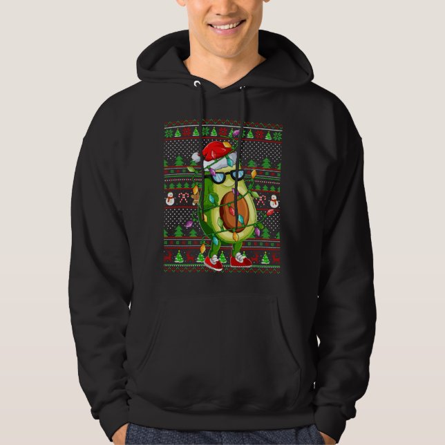 Xmas Ugly Sweater Style Lighting Avocado Christmas (Front)