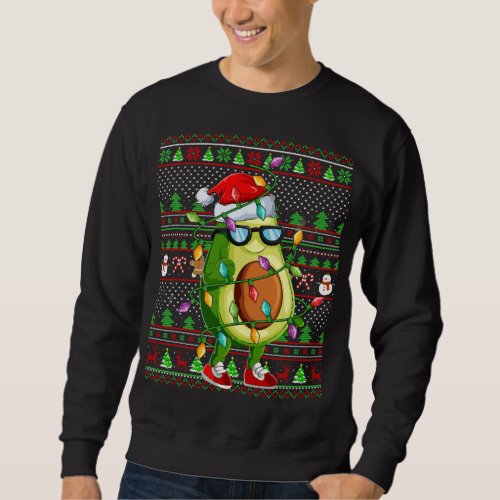 Xmas Ugly Sweater Style Lighting Avocado Christmas