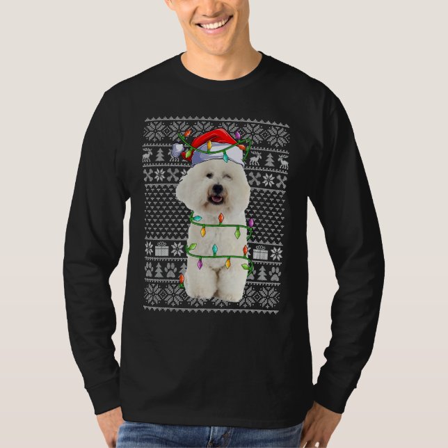 Xmas Ugly Sweater Style Santa Bichon Frise Dog Chr (Front)