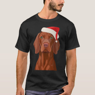 Xmas Vizsla Santa on Christmas Vizsla T-Shirt