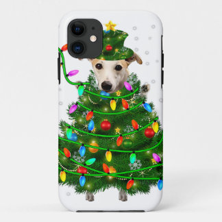 Xmas Whippet Christmas Tree |Christmas Lights Xmas iPhone 11 Case