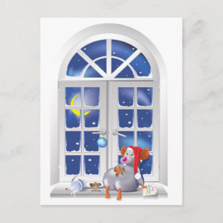Xmas Window Holiday Postcard