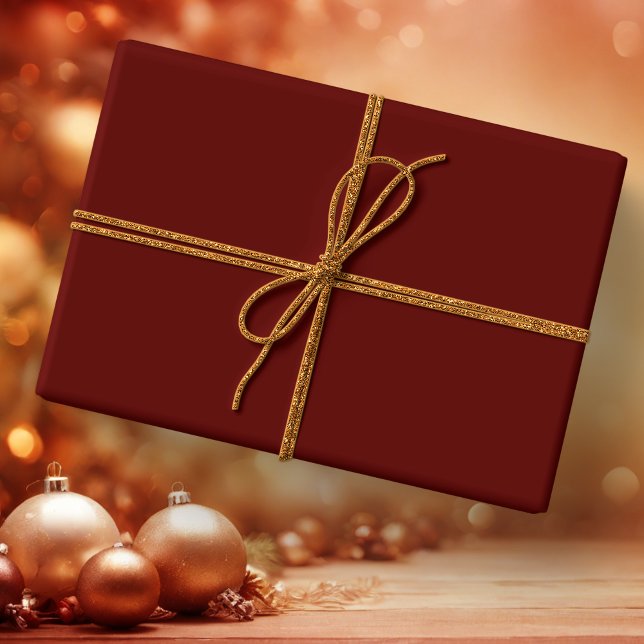 Xmas Wine Solid Color Wrapping Paper (Creator Uploaded)