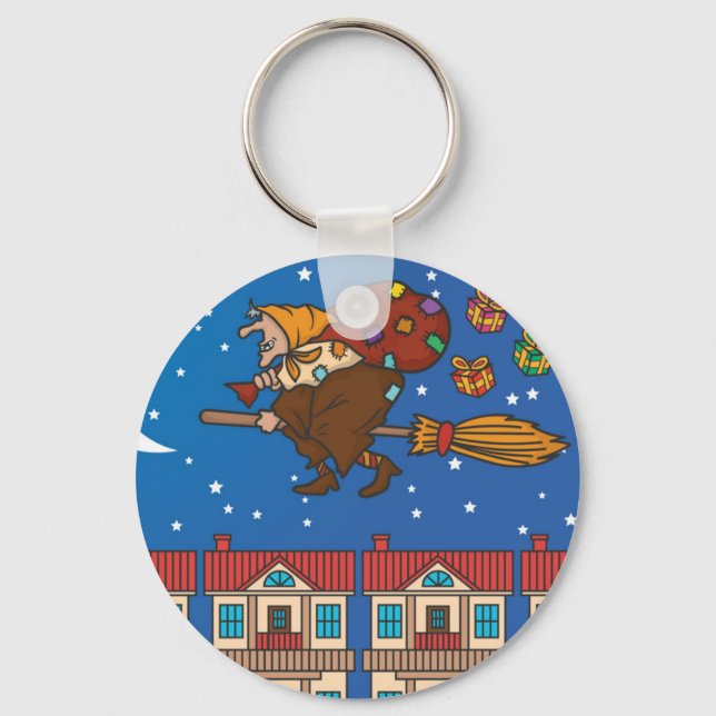 xmas witch Befana Keychain (Front)