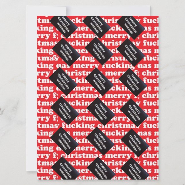 Xmas Wrapping Paper for that wanker in your life! Holiday Card (Front)