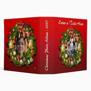 Xmas Wreath Customized With Your Pictures Binder