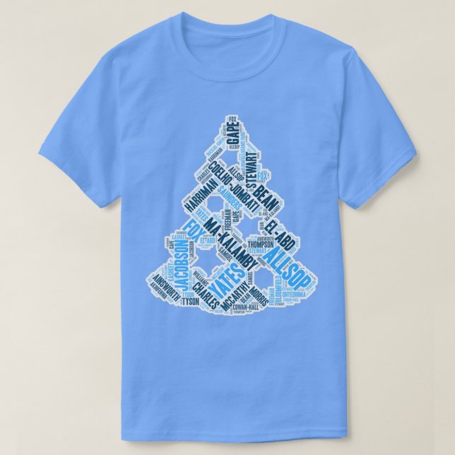 XMAS Wycombe Wanderers Christmas Tree  T-Shirt (Design Front)