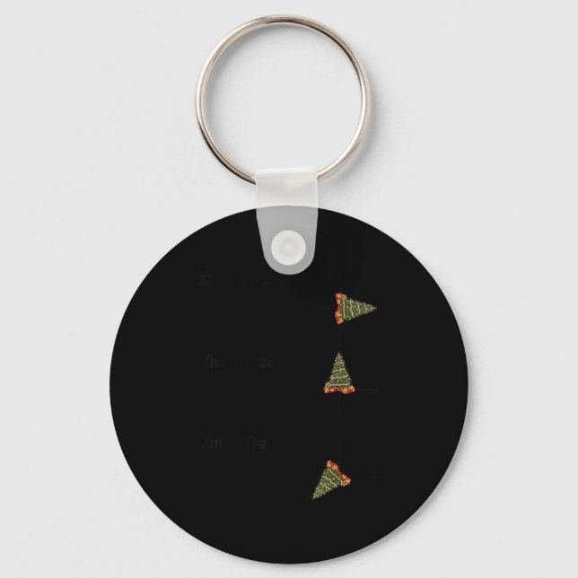Xmas Ymas Zmas Tree Math Nerd Christmas  Keychain (Front)
