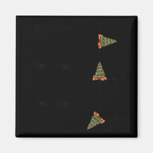 Xmas Ymas Zmas Tree Math Nerd Christmas Magnet
