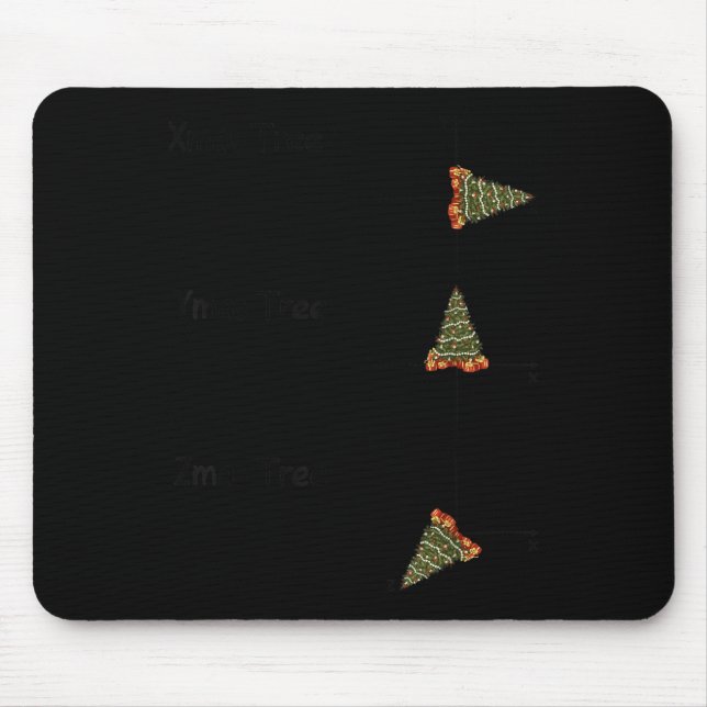 Xmas Ymas Zmas Tree Math Nerd Christmas  Mouse Pad (Front)