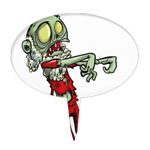 xmas zombie santa claus cake topper
