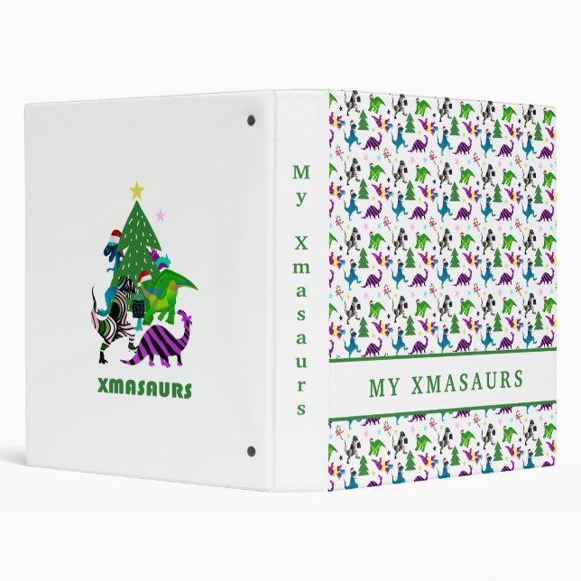 Xmasaurs 3 Ring Binder (Background)